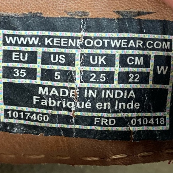 Keen Women’s Dauntless Red Leather Thong Flip Flop Sandals Size 5.0 - Picture 7 of 7